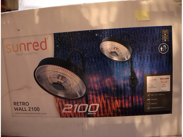 Sunred heater retro wall 2100 - afbeelding 1 van  3