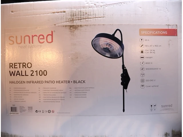 Sunred heater retro wall 2100 - afbeelding 2 van  3