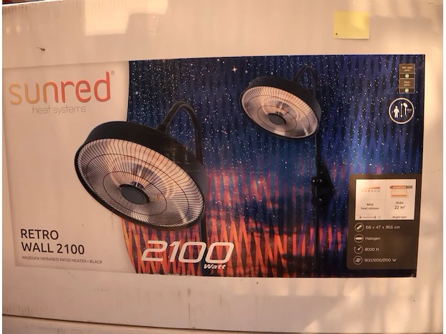 Sunred heater retro wall 2100 - afbeelding 1 van  3