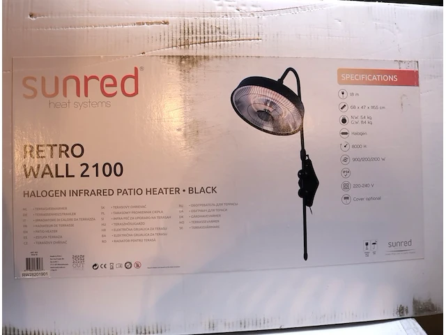 Sunred heater retro wall 2100 - afbeelding 2 van  3