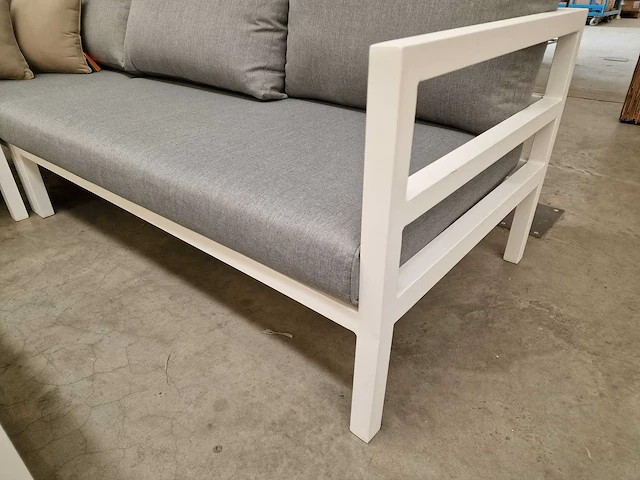 Suns barolo alu lounge hoekset wit inclusief olefin zitkussens - afbeelding 4 van  6