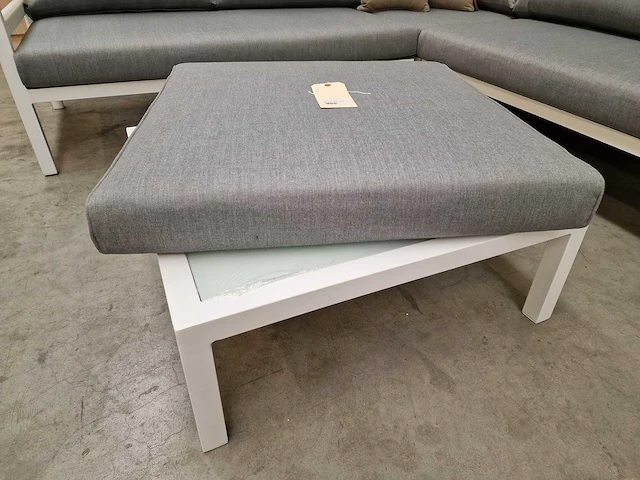 Suns barolo alu lounge hoekset wit inclusief olefin zitkussens - afbeelding 5 van  6