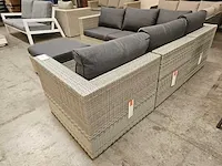 Suns fiona hoeklounge set met rechte hoek wicker witgrijs - afbeelding 3 van  6