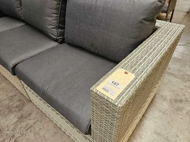 Suns fiona hoeklounge set met rechte hoek wicker witgrijs - afbeelding 5 van  6