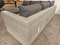 Suns fiona hoeklounge set met rechte hoek wicker witgrijs - afbeelding 4 van  6