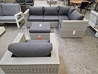 Suns fiona hoeklounge set met rechte hoek wicker witgrijs - afbeelding 2 van  7