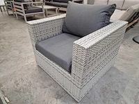 Suns fiona hoeklounge set met rechte hoek wicker witgrijs - afbeelding 6 van  7