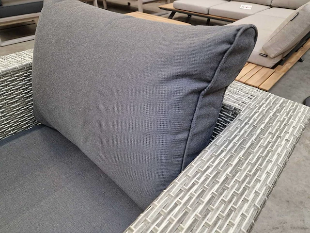 Suns fiona hoeklounge set met rechte hoek wicker witgrijs - afbeelding 7 van  7