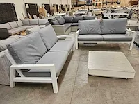 Suns lagoon lounge set alu wit + kussens grijs - afbeelding 2 van  6