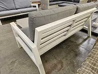 Suns lagoon lounge set alu wit + kussens grijs - afbeelding 4 van  6