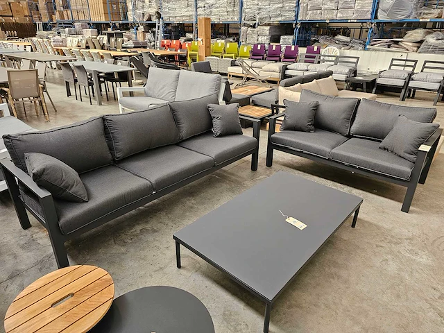 Suns merida lounge sofa set 3-zit + 2-zit alu antraciet - afbeelding 1 van  4