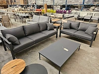 Suns merida lounge sofa set 3-zit + 2-zit alu antraciet