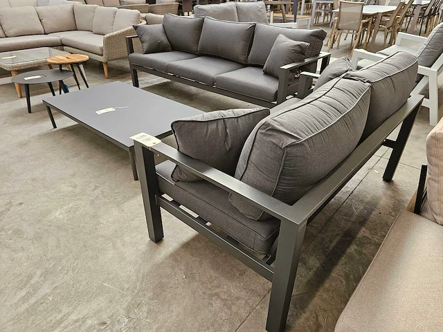 Suns merida lounge sofa set 3-zit + 2-zit alu antraciet - afbeelding 3 van  4