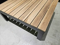 Suns vita alu lounge hoekset antraciet met teak zijtafels - afbeelding 6 van  7