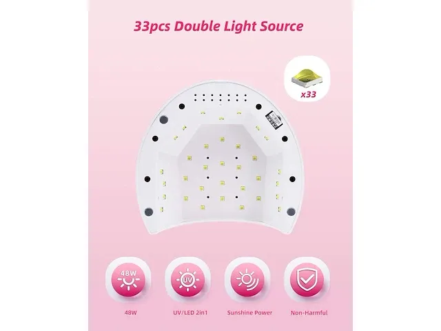 Sunuv nageldroger uv-led-nagellamp voor gelnagels - afbeelding 3 van  5