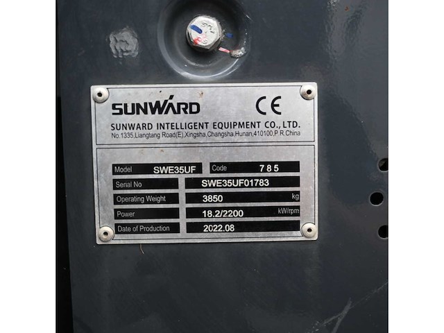 Sunward - 2022 - swe35uf - rupsgraafmachine - afbeelding 4 van  23