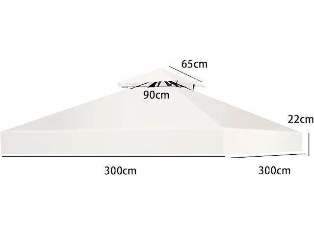 Supbiky vervangend dak paviljoen(3 x 3 m) - afbeelding 2 van  4