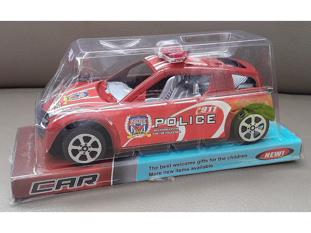 Super car politie auto rood - afbeelding 1 van  7