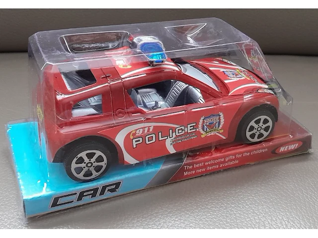 Super car politie auto rood - afbeelding 3 van  7
