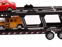 Super cars die cast auto transporter + 3 auto's wit - afbeelding 3 van  5