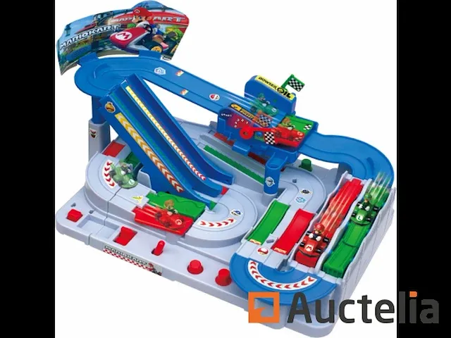 Super mario kart racing dx-racebaan met 2 karts luigi en mario - 6 obstakels - afbeelding 2 van  3