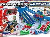 Super mario kart racing dx-racebaan met 2 karts luigi en mario - 6 obstakels