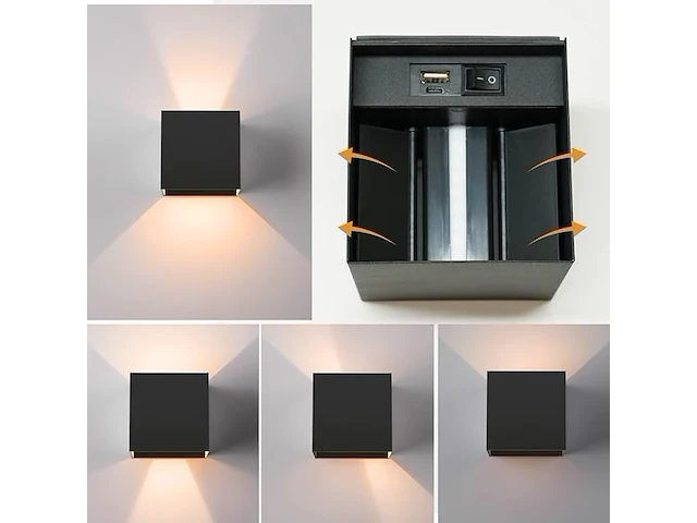 Surpalig rgb-wandkandelaars, set van 2 - afbeelding 2 van  5