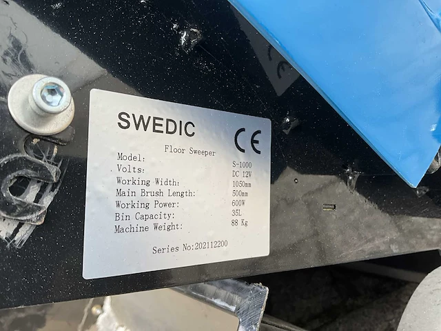 Swedic s-1000 veegmachine - afbeelding 9 van  9