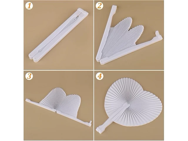 Sxuuxb waaiers voor bruiloft, 100 stuks - afbeelding 4 van  5