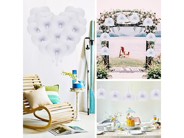 Sxuuxb waaiers voor bruiloft, 100 stuks - afbeelding 5 van  5