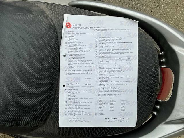 Sym lm25 scooter - afbeelding 8 van  19