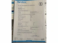 Systec dx-150 autoclave - purchased on january, 2022. - afbeelding 2 van  14