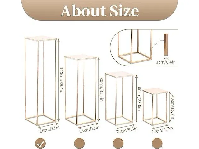 Sziqiqi 100cm bloem bruiloft standaard - afbeelding 4 van  4