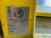 T2m kt20.02 hand hydraulische palletwagen - afbeelding 4 van  4