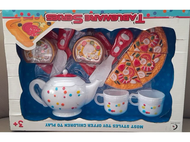 Tableware series koffie set met pizza - afbeelding 1 van  5