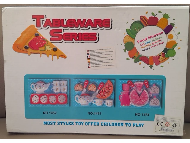 Tableware series koffie set met pizza - afbeelding 3 van  5