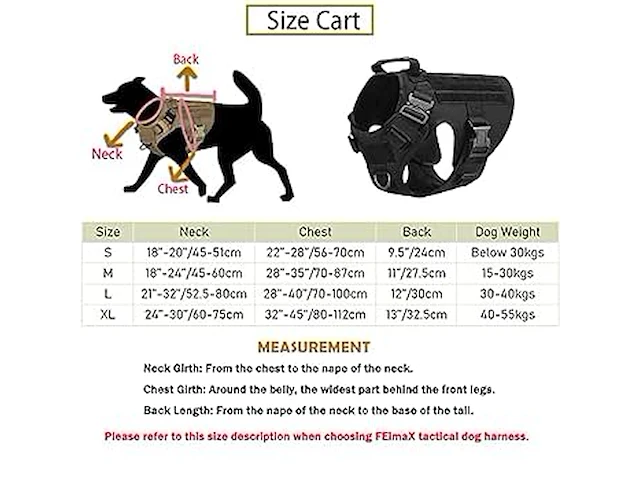 Tactisch hondenharnas xl zwart - afbeelding 4 van  4