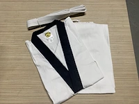 Taekwondo pak wit/zwart (10st) maat 180-190 - afbeelding 3 van  3