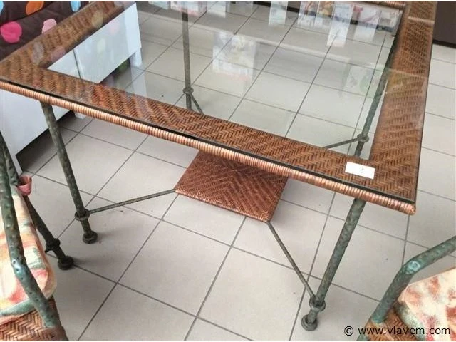 Tafel + 2 stoelen met kussens - afbeelding 2 van  5