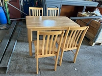 Tafel + 4 stoelen - afbeelding 1 van  5