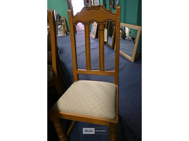 Tafel + 6 stoelen eik - afbeelding 2 van  2