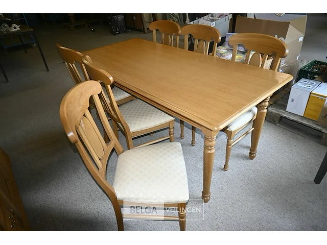 Tafel + 6 stoelen - afbeelding 2 van  2