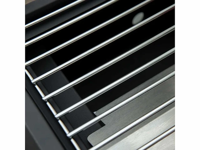 Tafel barbecue gas bbq met 2 branders mobiele grill kleine outdoor bbq grill kampeertafel met regelaar rvs slang zwart 55 x 46,5 x 41 cm - afbeelding 4 van  6