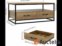 Tafel bas, tafel bassalon, rechthoekige koffie tafel - afbeelding 6 van  7