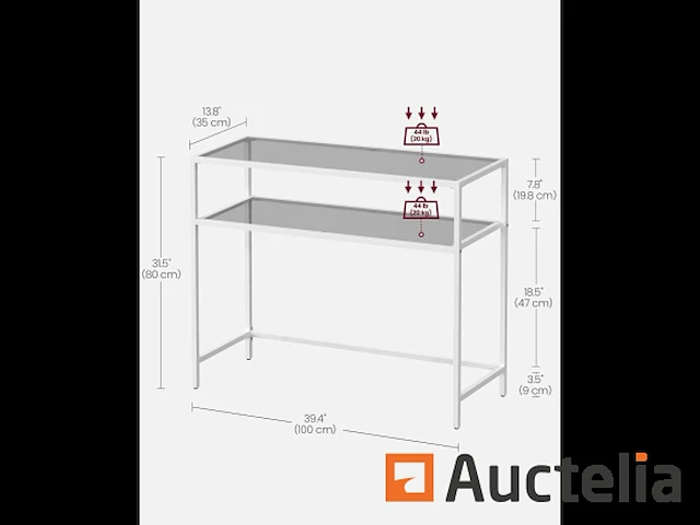 Tafel console, booster tafel, getemperd glas oppervlak - afbeelding 3 van  3