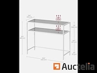 Tafel console, booster tafel, getemperd glas oppervlak - afbeelding 3 van  3