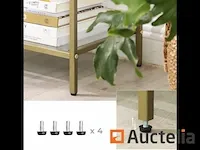 Tafel console, entry meubilair, 3-level rek, goud - afbeelding 2 van  7