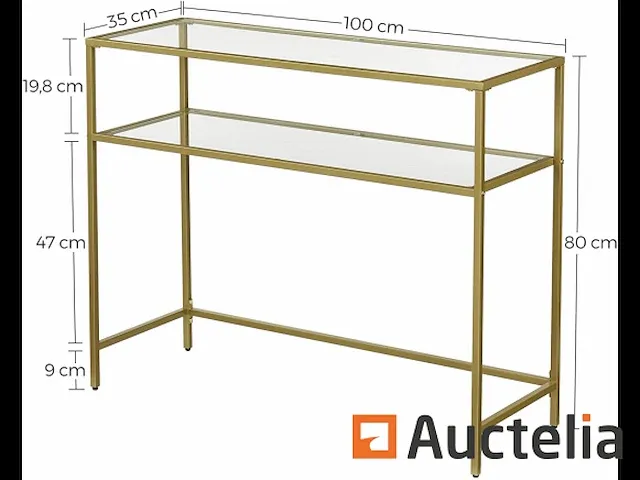 Tafel console, ingang tafel, gouden sofa einde - afbeelding 3 van  9