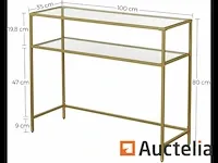 Tafel console, ingang tafel, gouden sofa einde - afbeelding 3 van  9