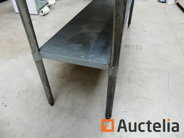 Tafel dubbele roestvrij staal tablet met fronton - afbeelding 4 van  4